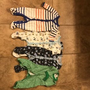 3 mo used footed pajamas-not fleece